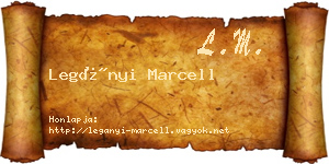 Legányi Marcell névjegykártya